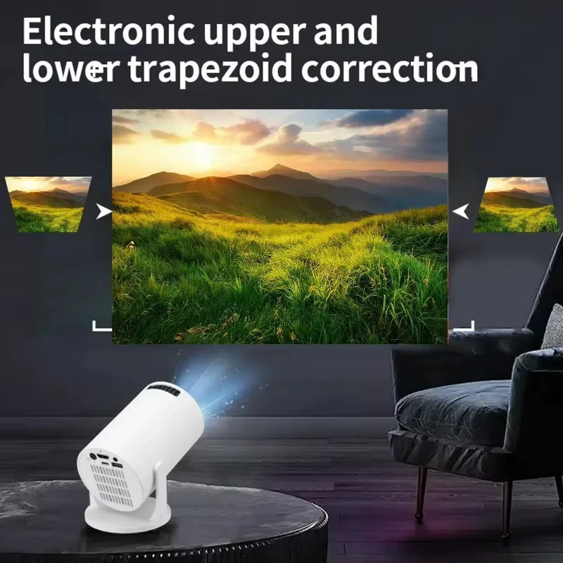 New Projector HY300 4K Android 11 Wifi6 290ANSI Allwinner H713 BT5.0 1080P 1280*720P Cinema Outdoor Portable Projetors