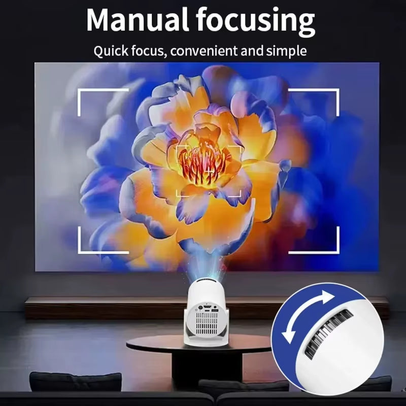 New Projector HY300 4K Android 11 Wifi6 290ANSI Allwinner H713 BT5.0 1080P 1280*720P Cinema Outdoor Portable Projetors