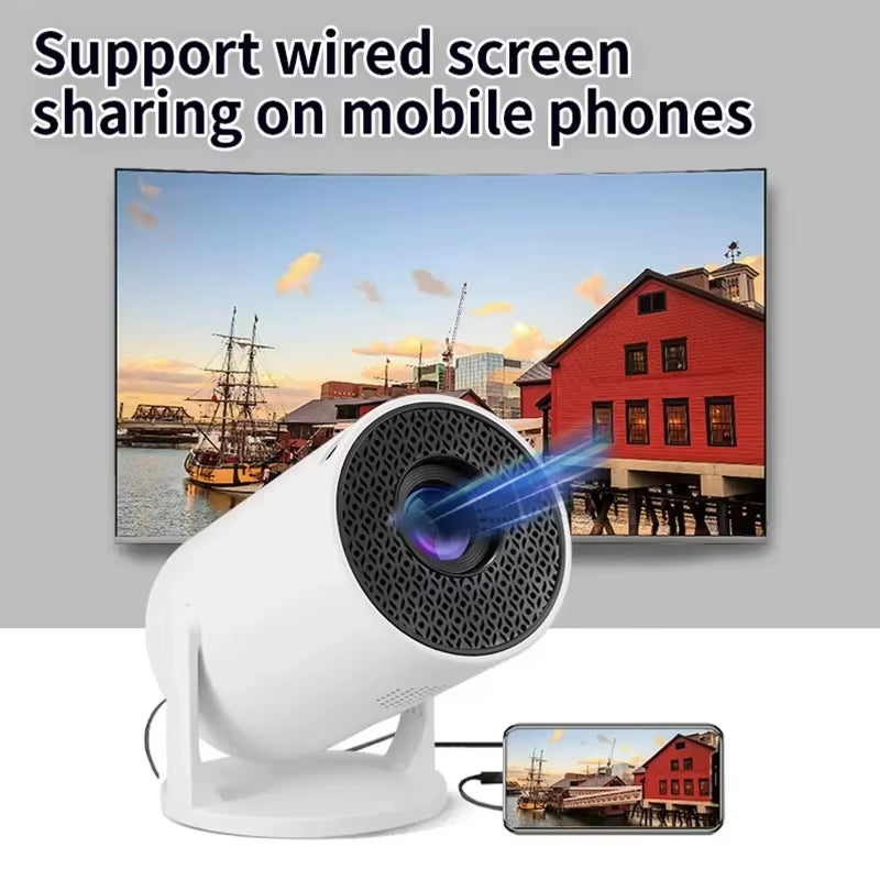 New Projector HY300 4K Android 11 Wifi6 290ANSI Allwinner H713 BT5.0 1080P 1280*720P Cinema Outdoor Portable Projetors